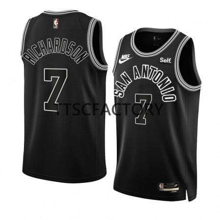 Maglia NBA San Antonio Spurs Josh Richardson 7 Nike 2022-23 Classic Edition Nero Swingman - Uomo